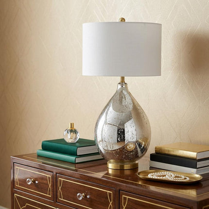 31" Gold Novelty Table Lamp With Globe Shade