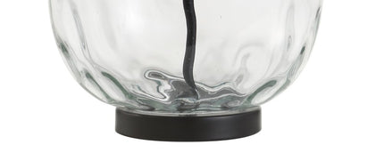 27" Black Globe Table Lamp With Globe Shade