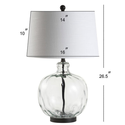 27" Black Globe Table Lamp With Globe Shade