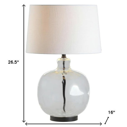 27" Black Globe Table Lamp With Globe Shade
