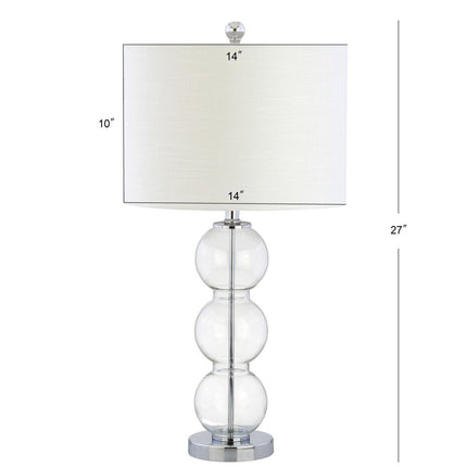 Set of Two 27" Silver Novelty Table Lamps With Drum Shades