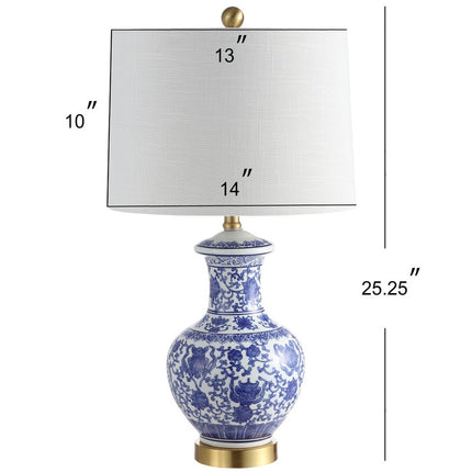 Set of Two 25" Gold Novelty Table Lamps With Globe Shades