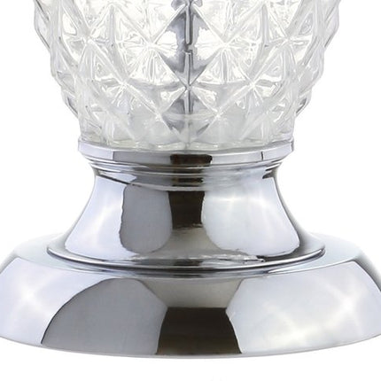 24" Silver Novelty Table Lamp With Drum Shade