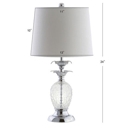 24" Silver Novelty Table Lamp With Drum Shade