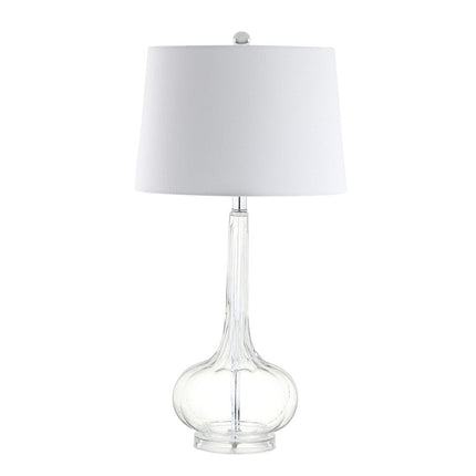 Set of Two 29" Clear Novelty Table Lamps With Drum Shades