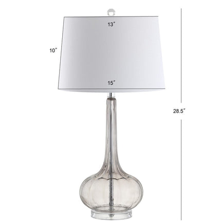 Set of Two 29" Clear Novelty Table Lamps With Drum Shades