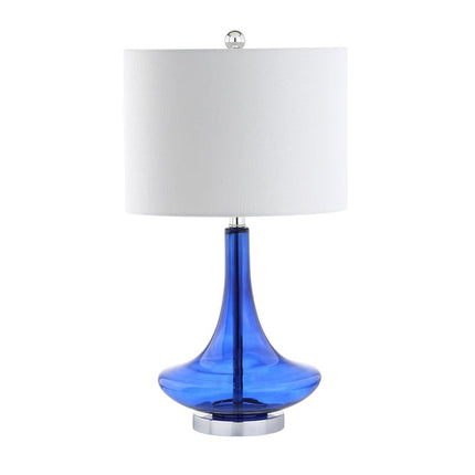 Set of Two 26" Silver Novelty Table Lamps With Drum Shades