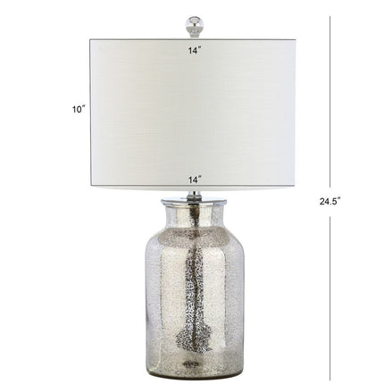 25" Clear Novelty Table Lamp With Drum Shade