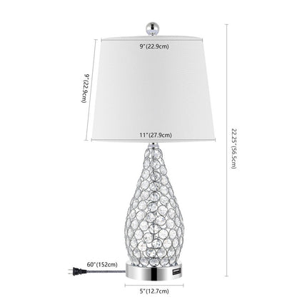 Set of Two 22" Silver Gourd Table Lamps With Empire Shades