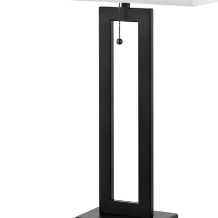 Set of Two 29" Black Table Lamps With Shades