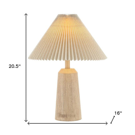 21" Beige Lighthouse Table Lamp With Empire Shade