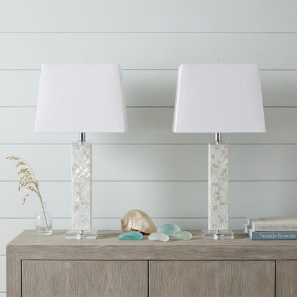 Set of Two 29" Clear Novelty Table Lamps With Shades