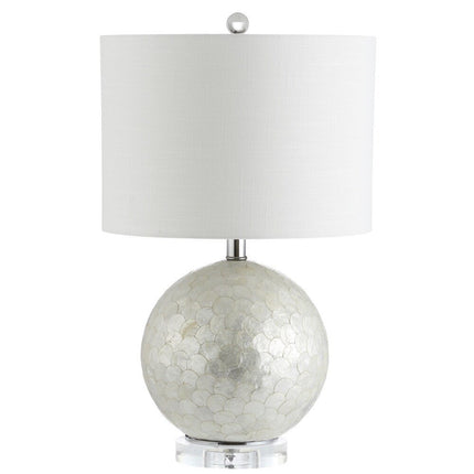 24" Clear Globe Lamp Base With Drum Shade