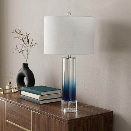 27" Clear Novelty Table Lamp With Drum Shade