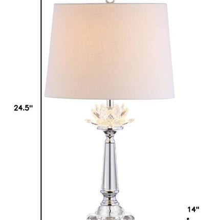 25" Clear Novelty Table Lamp With Drum Shade