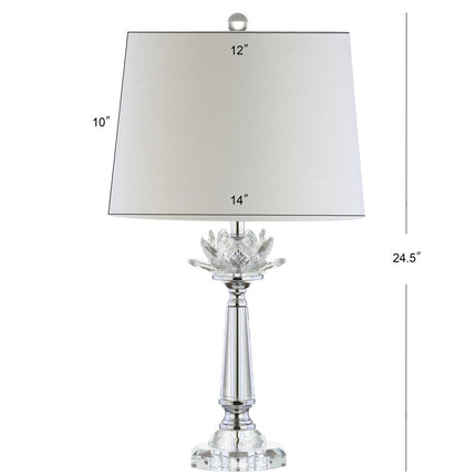 25" Clear Novelty Table Lamp With Drum Shade
