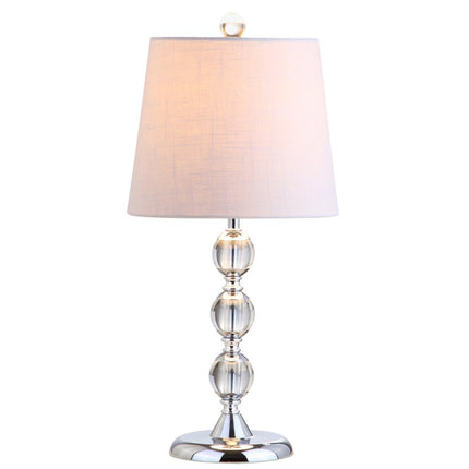 20" Silver And Clear Novelty Desk Lamp With Empire Shade