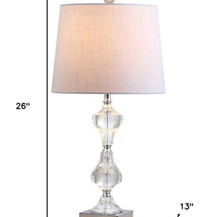 26" Silver Urn Table Lamp With Empire Shade