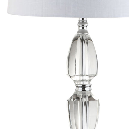 27" Silver Novelty Bedside Lamp With Drum Shade
