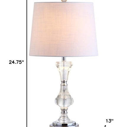 25" Silver Urn Table Lamp With Empire Shade