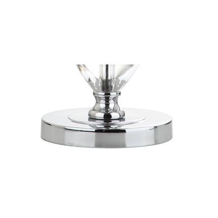 27" Silver Globe Table Lamp With Drum Shade