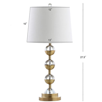 Set of Two 28" Gold Round Bedside Lamps With Drum Shades
