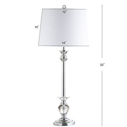Set of Two 33" Silver Table Lamps With Drum Shades