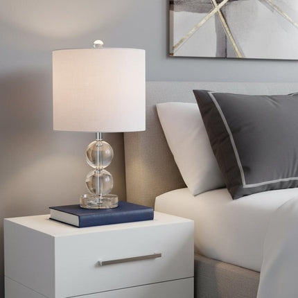 18" Clear Novelty Table Lamp With Drum Shade
