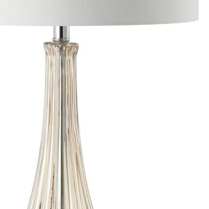 33" Clear Urn Buffet Lamp With Drum Shade