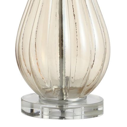 33" Clear Urn Buffet Lamp With Drum Shade