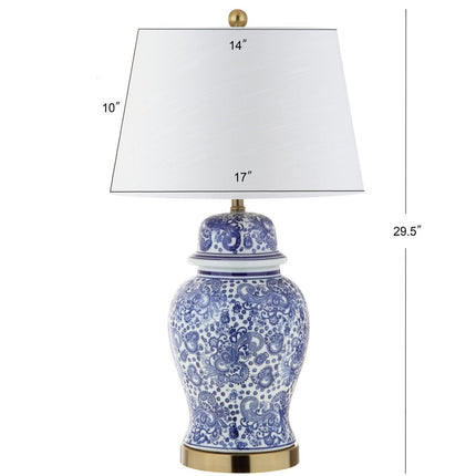 30" Gold Novelty Table Lamp With Drum Shade