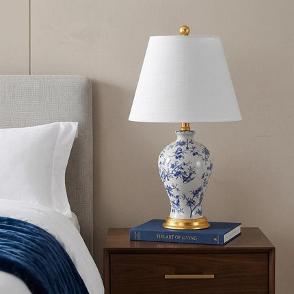 24" Gold Urn Table Lamp With Empire Shade