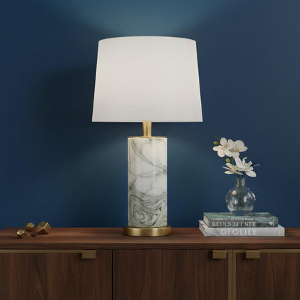 21" Gold Novelty Table Lamp With Globe Shade