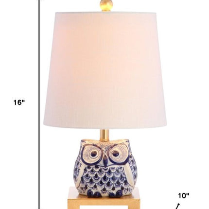 Set of Two 16" Gold Novelty Bedside Lamps With Empire Shades