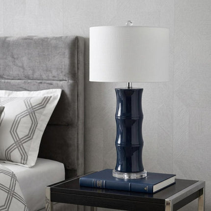 27" Clear Novelty Table Lamp With Drum Shade