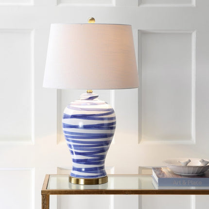 29" Gold Novelty Table Lamp With Drum Shade