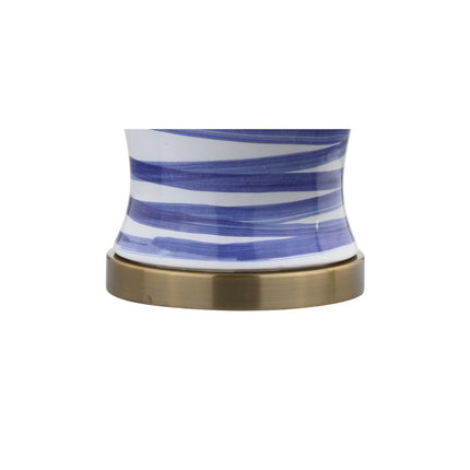 29" Gold Novelty Table Lamp With Drum Shade