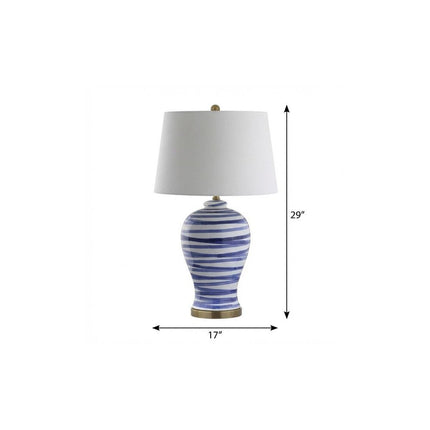 29" Gold Novelty Table Lamp With Drum Shade