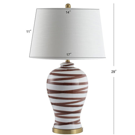 29" Gold Novelty Table Lamp With Drum Shade