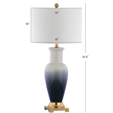 32" Gold Novelty Table Lamp With Drum Shade