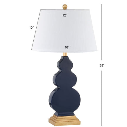 29" Gold Novelty Table Lamp With Drum Shade