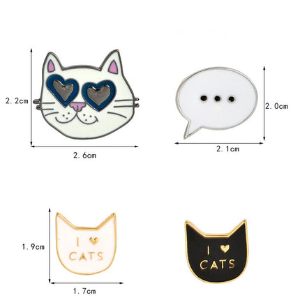 Cute cartoon dripping cat brooch