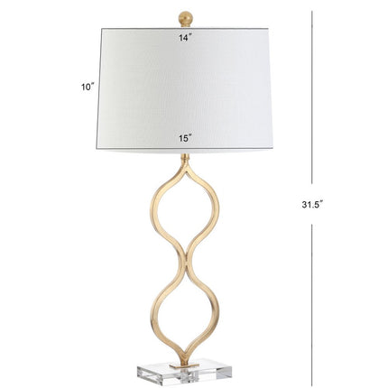 32" Clear Novelty Table Lamp With Drum Shade