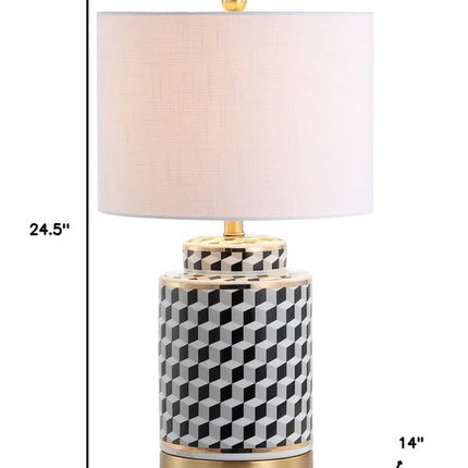 25" Gold Novelty Table Lamp With Globe Shade