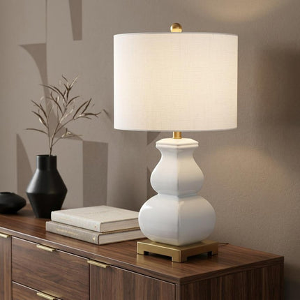 26" Gold Novelty Table Lamp With Globe Shade