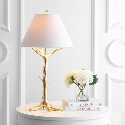 34" Gold Novelty Table Lamp With Empire Shade