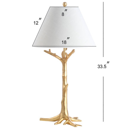 34" Gold Novelty Table Lamp With Empire Shade