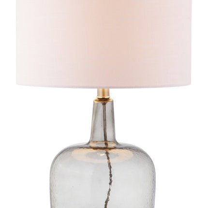 26" Clear Urn Table Lamp With Drum Shade