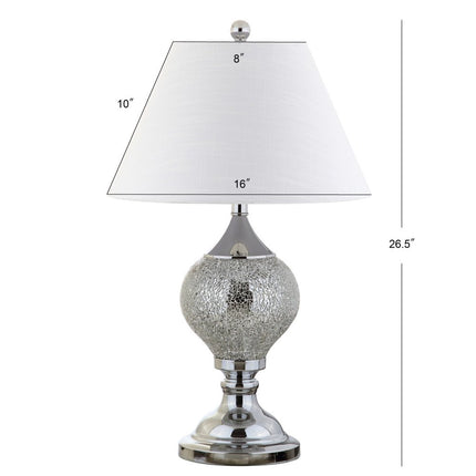 27" Silver Urn Table Lamp With Empire Shade