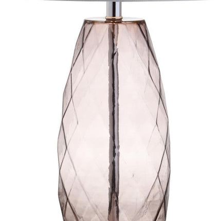 27" Silver Novelty Table Lamp With Drum Shade